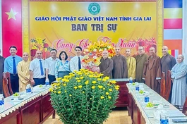 Lãnh đạo tỉnh Gia Lai thăm, chúc Tết Bính Ngọ đến Ban Trị sự GHPGVN tỉnh 