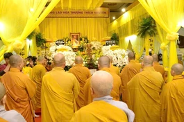 Giác linh đường Trưởng lão Hòa thượng Thích Như Tín tại chùa Long Hưng (P.Vườn Lài, TP.HCM)