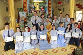 Các huynh trưởng Gia đình Phật tử tỉnh An Giang thọ cấp tại chùa Kim Quang 