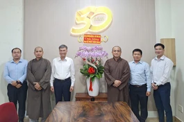 Đoàn Cục An ninh nội địa - Bộ Công an thăm, chúc mừng Báo Giác Ngộ nhân Đại lễ Phật đản Phật lịch 2570