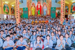 Có hơn 200 trại sinh tham gia trại huấn luyện do Phân ban Gia đình Phật tử tỉnh Cà Mau tổ chức 