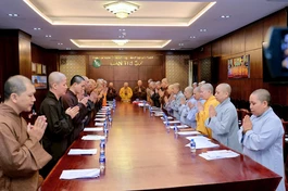 Ban Hoằng pháp - Hướng dẫn Phật tử GHPGVN TP.HCM họp phiên đầu tiên sau ra mắt - Ảnh: CTV