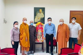  Ban Trị sự Phật giáo quận 6 thăm, chúc Tết lãnh đạo Ban Tôn giáo TP.HCM