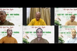  Chư tôn đức Ban Hướng dẫn Phật tử T.Ư tại phiên họp online