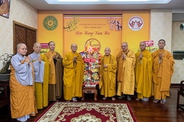 Ban Trị sự GHPGVN Q.6 khánh tuế Hòa thượng Thích Thiện Nhơn tại chùa Minh Đạo (Q.3)