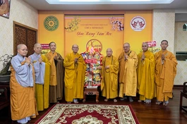 Ban Trị sự GHPGVN Q.6 khánh tuế Hòa thượng Thích Thiện Nhơn tại chùa Minh Đạo (Q.3)