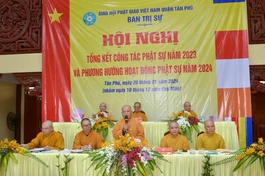 Hội nghị tổng kết hoạt động Phật sự năm 2023 của Phật giáo Q.Tân Phú diễn ra tại chùa Hạnh Nguyện