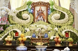 Di ảnh Trưởng lão Hòa thượng Thích Thiện Chơn tại Tổ đường chùa Giác Nguyên - Ảnh: Hạnh Ý/ BGN