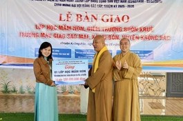 Lớp học mầm non được khánh thành trước thềm Xuân Ất Tỵ - Ảnh: Minh Đăng