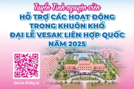 GHPGVN, Trung tâm Tình nguyện Quốc gia và Hội Liên hiệp Thanh niên VN TP.HCM chính thức tuyển tình nguyện viên Đại lễ Vesak Liên Hiệp Quốc 2025 tại TP.HCM