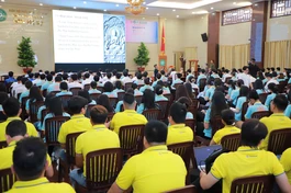 Buổi tập huấn tình nguyện viên diễn ra tại Việt Nam Quốc Tự - Ảnh: Trung Thắng