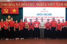 Hội Chữ thập đỏ P.Bình Thạnh công bố quyết định thành lập và ra mắt, chiều 11-9