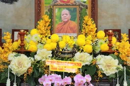 Di ảnh Trưởng lão Hòa thượng Thích Giác Hà tại Tổ đường tịnh xá Trung Tâm - Ảnh: Nguyên Tài/BGN