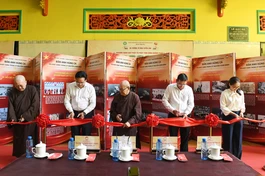 Chùa Tuyền Lâm khánh thành thành Không gian văn hóa Hồ Chí Minh, triển lãm chào mừng 50 năm Ngày Thành phố mang tên Bác - Ảnh: Trần Thế Phong