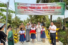 Cầu Bước Chân Sen được khánh thành nhân mùa khai giảng năm học mới 2026-2027 - Ảnh: Lyh Trang