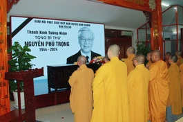 Ban Trị sự GHPGVN H.Bình Chánh tưởng niệm Tổng Bí thư Nguyễn Phú Trọng tại tu viện Tường Vân (TT.Tân Túc)