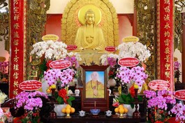 Di ảnh Hòa thượng Thích Đạt Đạo (1951-2013) được tôn trí tại chùa Bát Nhã (Q.Bình Thạnh, TP.HCM)