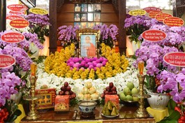 Di ảnh Ni trưởng Thích nữ Như Đức được tôn trí tại tổ đường chùa Dược Sư (Q.Bình Thạnh, TP.HCM)