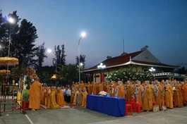 Lễ tưởng niệm các anh hùng, liệt sĩ tại Khu di tích Láng Le - Bàu Cò (xã Tân Nhựt, H.Bình Chánh, TP.HCM)