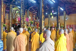 40 hành giả Tăng trường hạ tập trung tổ đình Long Thạnh tác pháp an cư