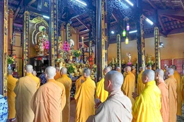 40 hành giả Tăng trường hạ tập trung tổ đình Long Thạnh tác pháp an cư