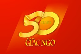 Logo chính thức của sự kiện Kỷ niệm 50 năm Báo Giác Ngộ ra số đầu tiên (1-1-1976 – 1-1-2026)