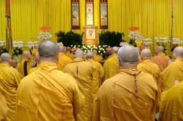 Trang nghiêm Lễ tưởng niệm tuần chung thất Trưởng lão Hòa thượng Thích Thiện Tánh tại chùa Phổ Quang (P.Tân Sơn Hòa, TP.HCM) - Ảnh: Bảo Toàn/BGN