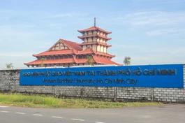 Cơ sở II Học viện Phật giáo VN tại TP.HCM (A13/14 Mai Bá Hương, xã Bình Lợi) - Ảnh: Nguyên Tài/BGN