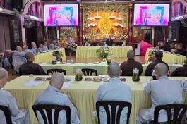 Quang cảnh phiên họp tại Quan Âm tu viện (P.Cầu Kiệu, TP.HCM)