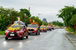 Hơn 300 xe hoa diễu hành trên các tuyến đường chính tại địa bàn liên xã phường Yên Mô kính mừng Đại lễ Phật đản Phật lịch 2570