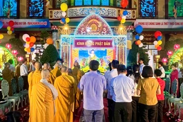 Khai mạc Tuần lễ Phật đản Phật lịch 2570 tại lễ đài chùa Giác Nguyên (xã Xuân Thới Sơn)