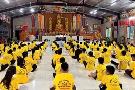 Thời khóa tụng kinh trong khóa tu mùa hè năm 2026 tại chùa Tằng Lương