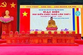Hội trường Trung tâm Văn hóa Nghệ thuật tỉnh Thái Nguyên - nơi diễn ra Đại hội đại biểu Phật giáo tỉnh lần thứ I, nhiệm kỳ 2026-2031