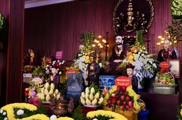 Giác linh đài tưởng niệm Hòa thượng Thích Trí Hải tại tổ đình Mai Xá 