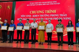 Đà Nẵng: UBND thành phố tôn vinh, khen thưởng phong trào hiến máu tình nguyện năm 2026