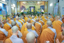 Trang nghiêm Lễ tưởng niệm 20 năm ngày Ni trưởng Thích nữ Như Bổn, viện chủ tổ đình Kim Sơn viên tịch - Ảnh: Trung Thắng/BGN