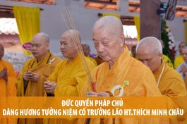[VIDEO] Đức Quyền Pháp chủ dâng hương tưởng niệm Trưởng lão Hòa thượng Thích Minh Châu