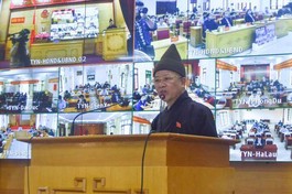 Thượng tọa Thích Thanh Quyết, đại biểu Quốc hội tỉnh khóa XIV trong buổi tiếp xúc cử tri