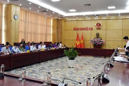 Toàn cảnh buổi làm việc của Ban Tôn giáo Chính phủ tại Nghệ An