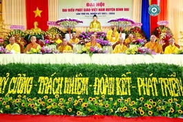 Chư tôn đức Chứng minh, Chủ tọa đoàn đại hội đại biểu Phật giáo huyện Bình Đại nhiệm kỳ 2021-2026