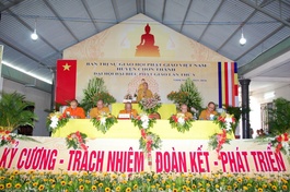 Bình Phước: Thượng tọa Thích Tĩnh Cường tiếp tục làm Trưởng ban Trị sự GHPGVN huyện Chơn Thành