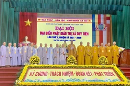 Ban Trị sự Phật giáo thị xã Duy Tiên nhiệm kỳ 2021 - 2026 ra mắt đại hội
