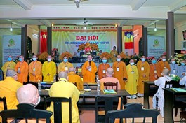 Tân Ban Trị sự Phật giáo huyện Diên Khánh nhiệm kỳ 2021-2026 ra mắt đại hội