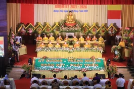 Quang cảnh Đại hội đại biểu Phật giáo thị xã Hương Thủy nhiệm kỳ 2021-2026