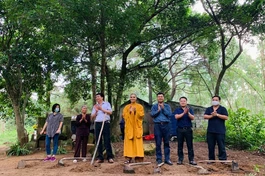 Chính thức động thổ khai quật khảo cổ tại di tích chùa Trại Cấp - Ảnh: TĐH