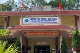 Kỳ thi tốt nghiệp được tổ chức tại cơ sở 2 Học viện Phật giáo VN tại Huế (phường An Tây, TP.Huế)