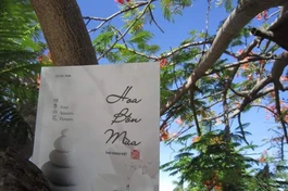 Ảnh bìa tập thơ Haiku Việt "Hoa bốn mùa", Lưu Đức Trung - NXB Thanh Niên 2017