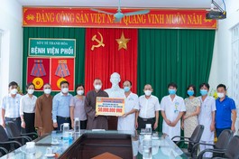 Ban Trị sự GHPGVN tỉnh Thanh Hóa hỗ trợ 50 triệu đồng đến Bệnh viện điều trị Covid-19 số 1 của tỉnh