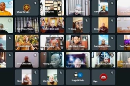 Hội nghị trực tuyến dưới sự chủ trì của Thượng tọa Thích Thọ Lạc, Trưởng ban Trị sự GHPGVN tỉnh