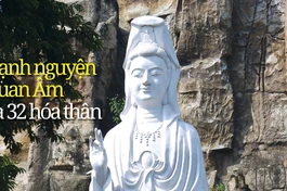 Tượng Bồ-tát Quan Âm tại tịnh xá Trung Tâm (quận Bình Thạnh, TP.HCM) - Ảnh: Yên Hà